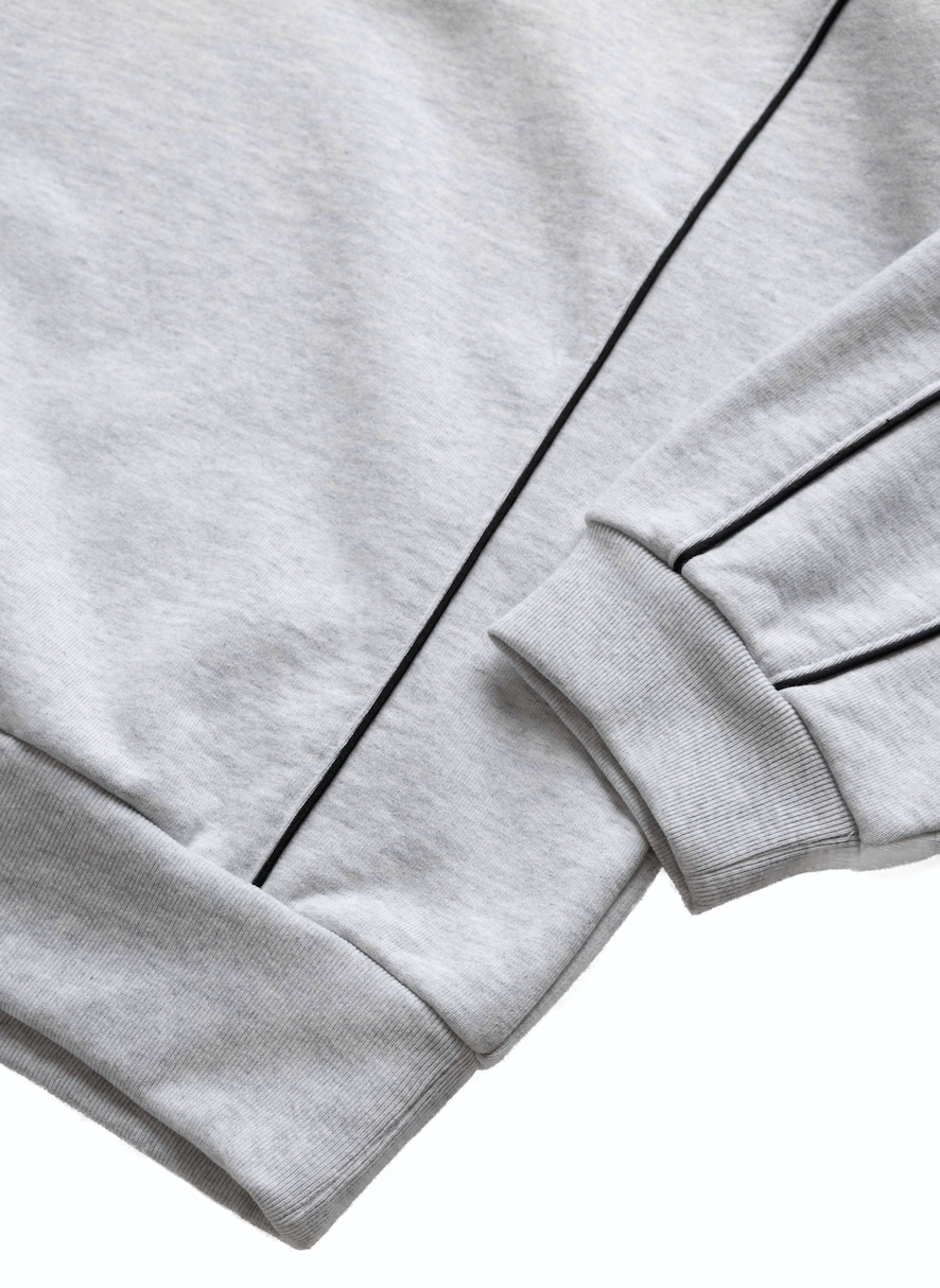 QUARTER ZIP SWEATSHIRT ASH GREY