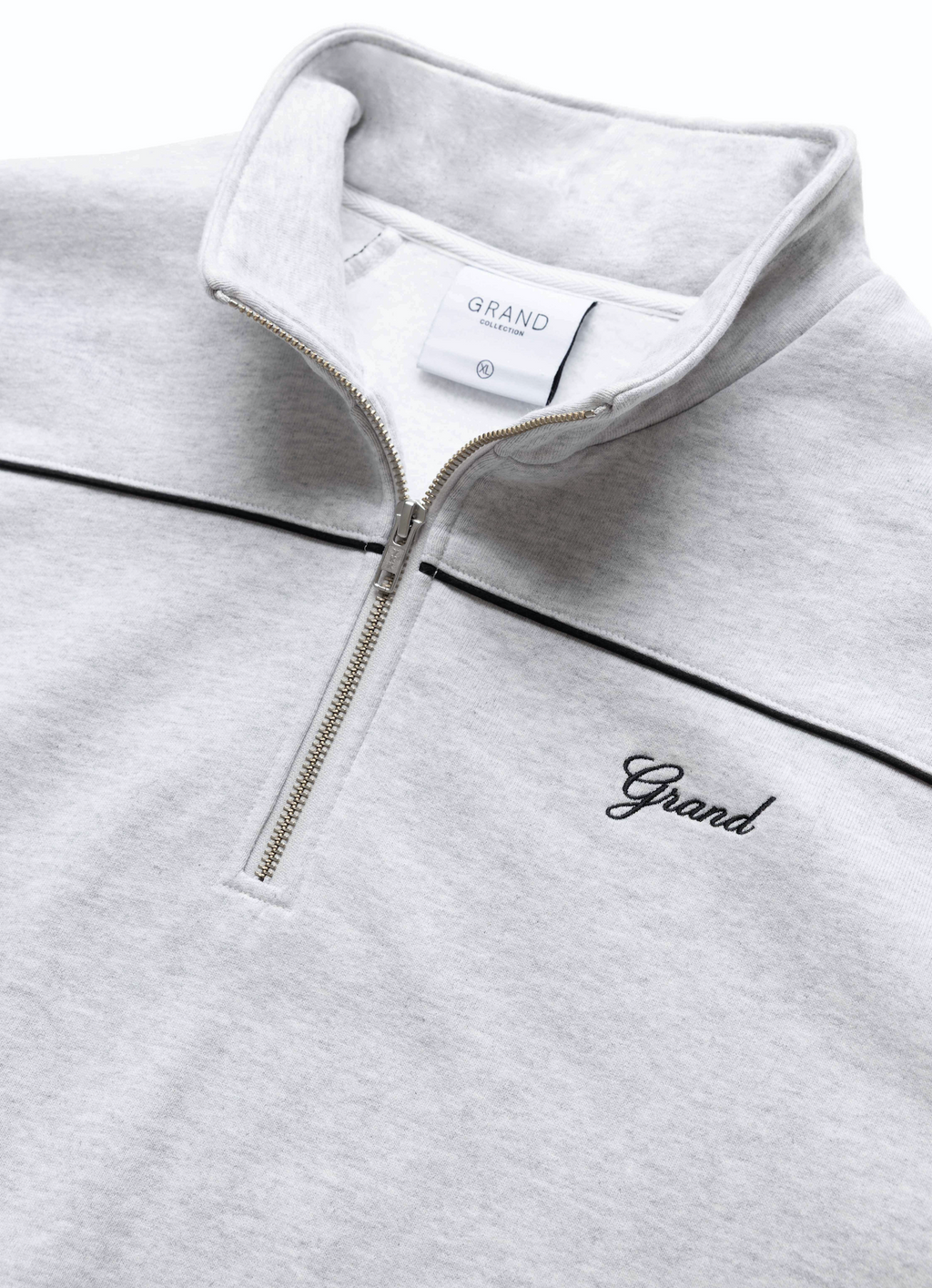 QUARTER ZIP SWEATSHIRT ASH GREY