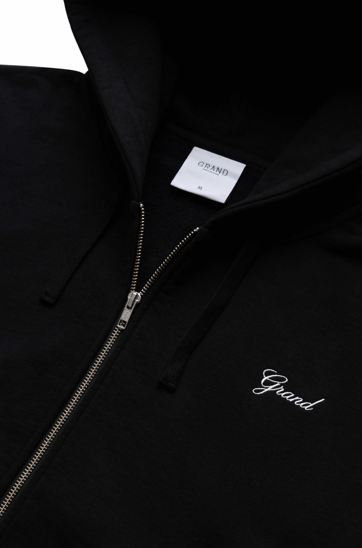 ZIP UP SCRIPT SWEATSHIRT BLACK