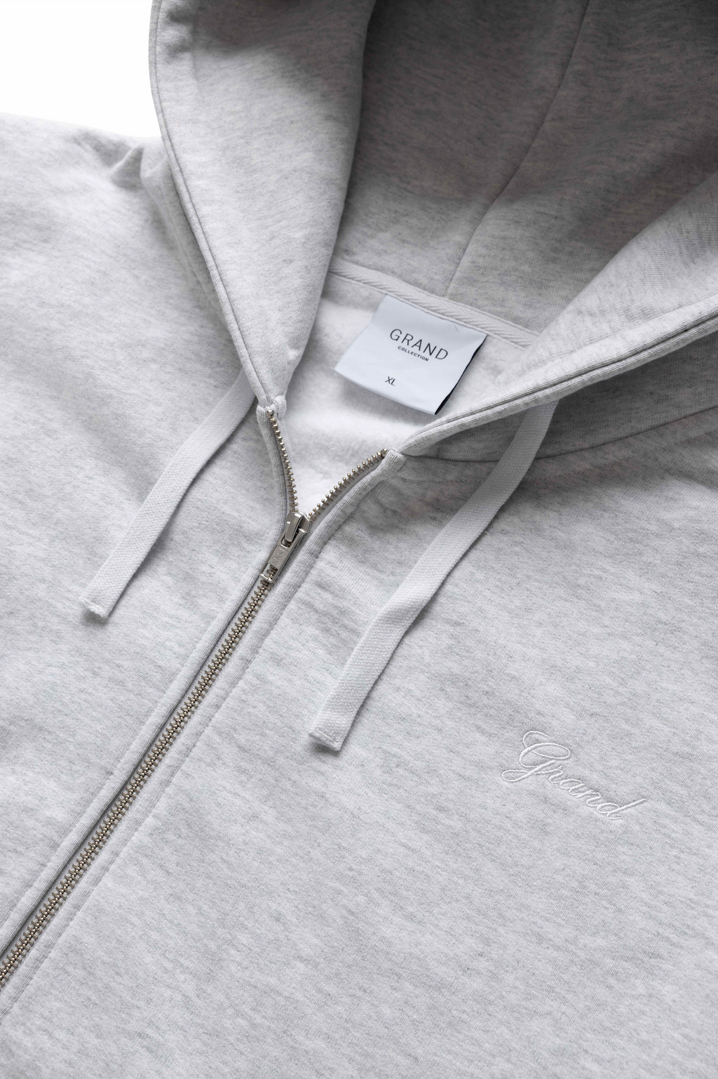 ZIP UP SCRIPT SWEATSHIRT ASH GREY