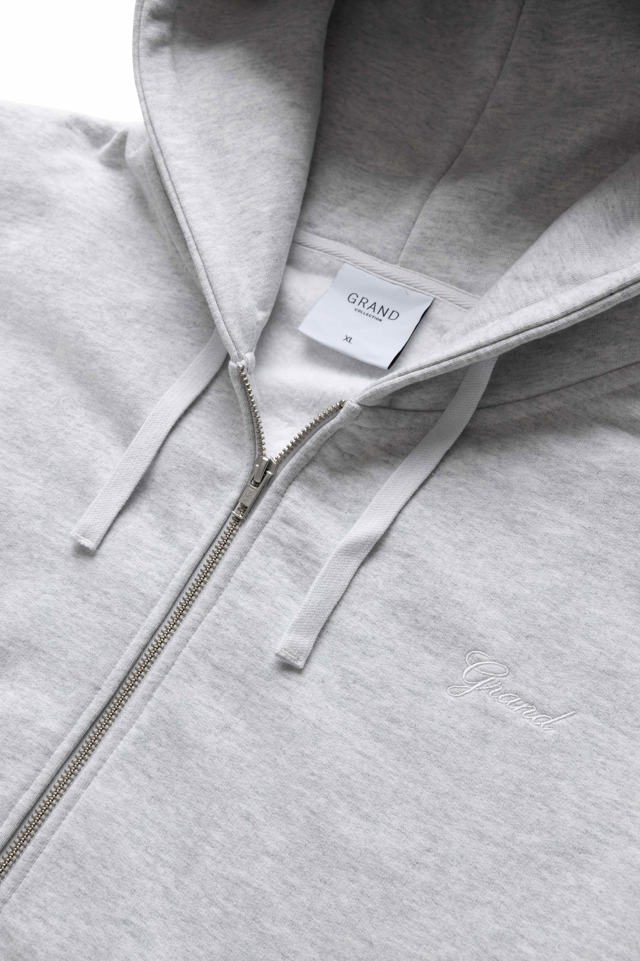 ZIP UP SCRIPT SWEATSHIRT ASH GREY