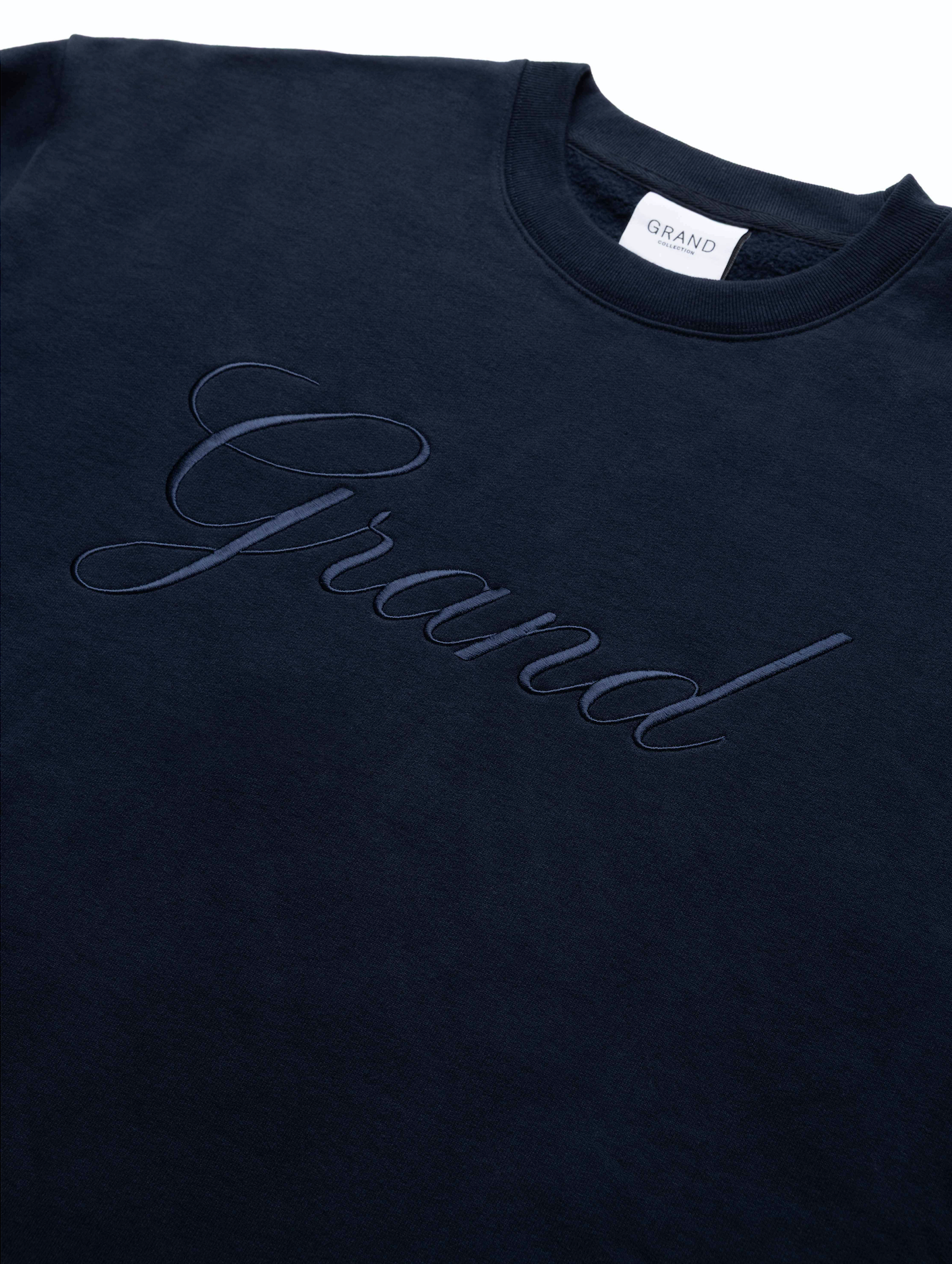 EMBROIDERED CREWNECK MIDNIGHT NAVY