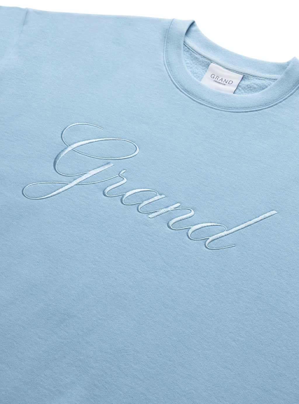 EMBROIDERED CREWNECK POWDER BLUE