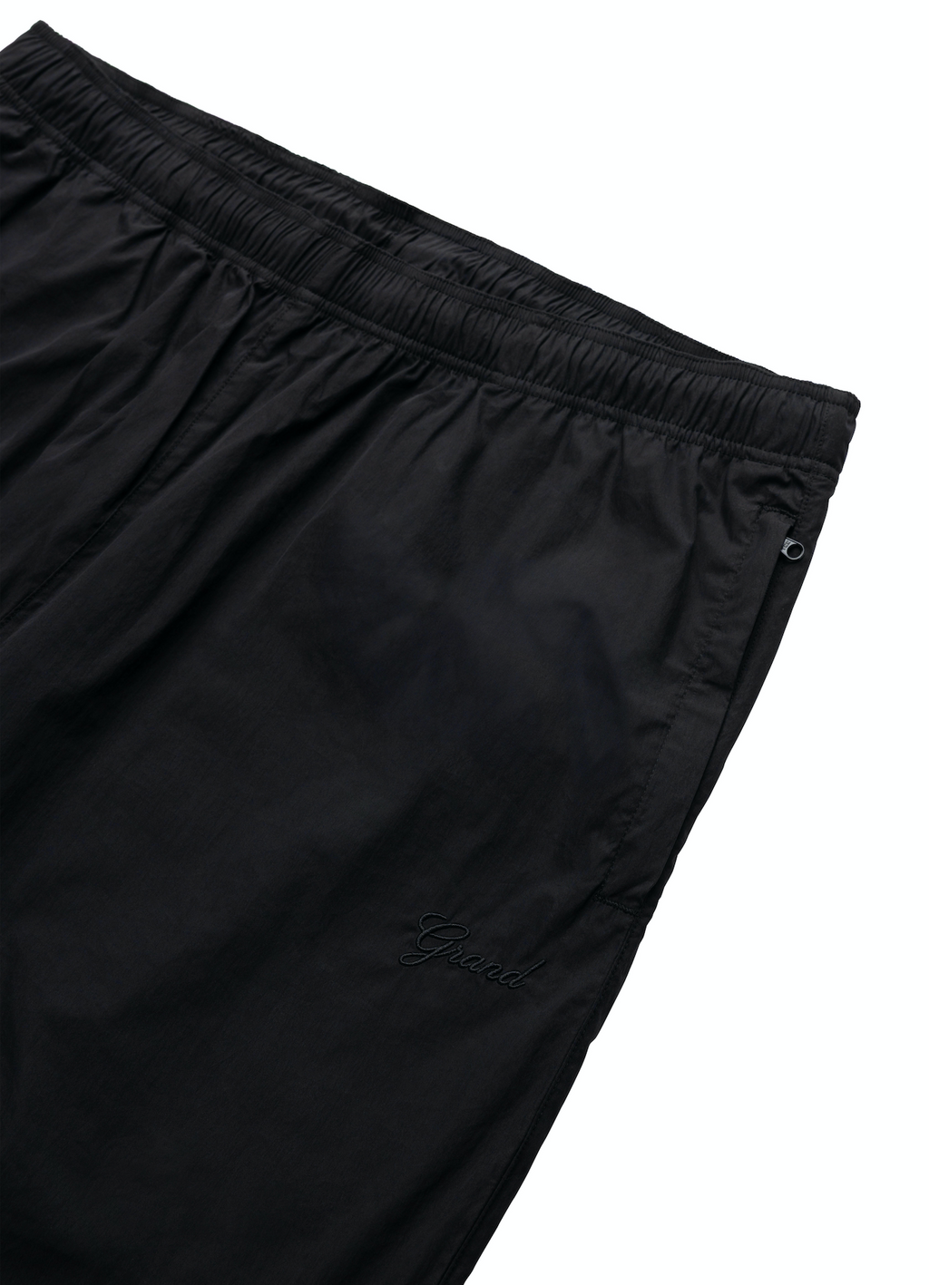 COTTON/NYLON TRACK SHORT BLACK