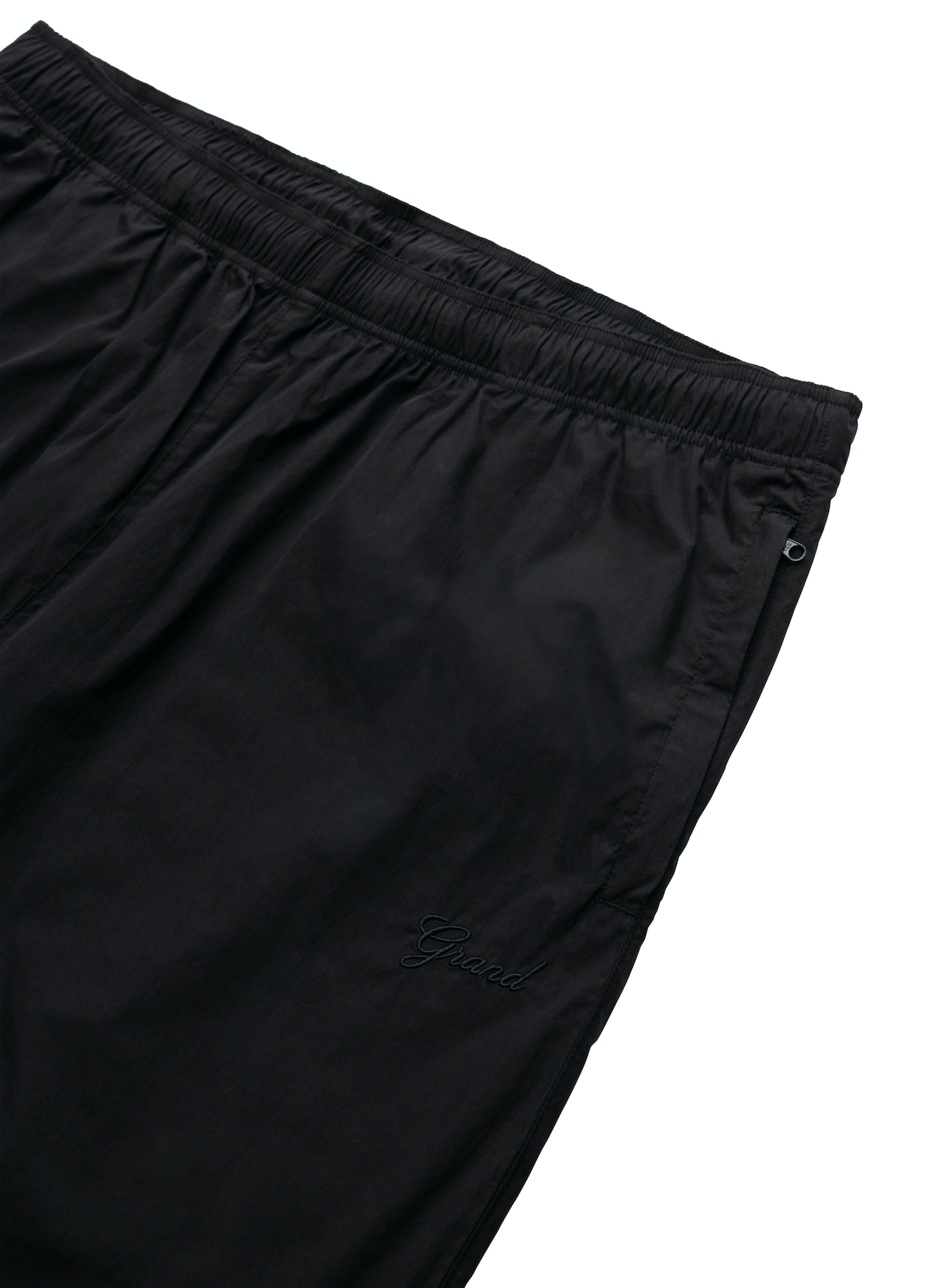 COTTON/NYLON TRACK SHORT BLACK