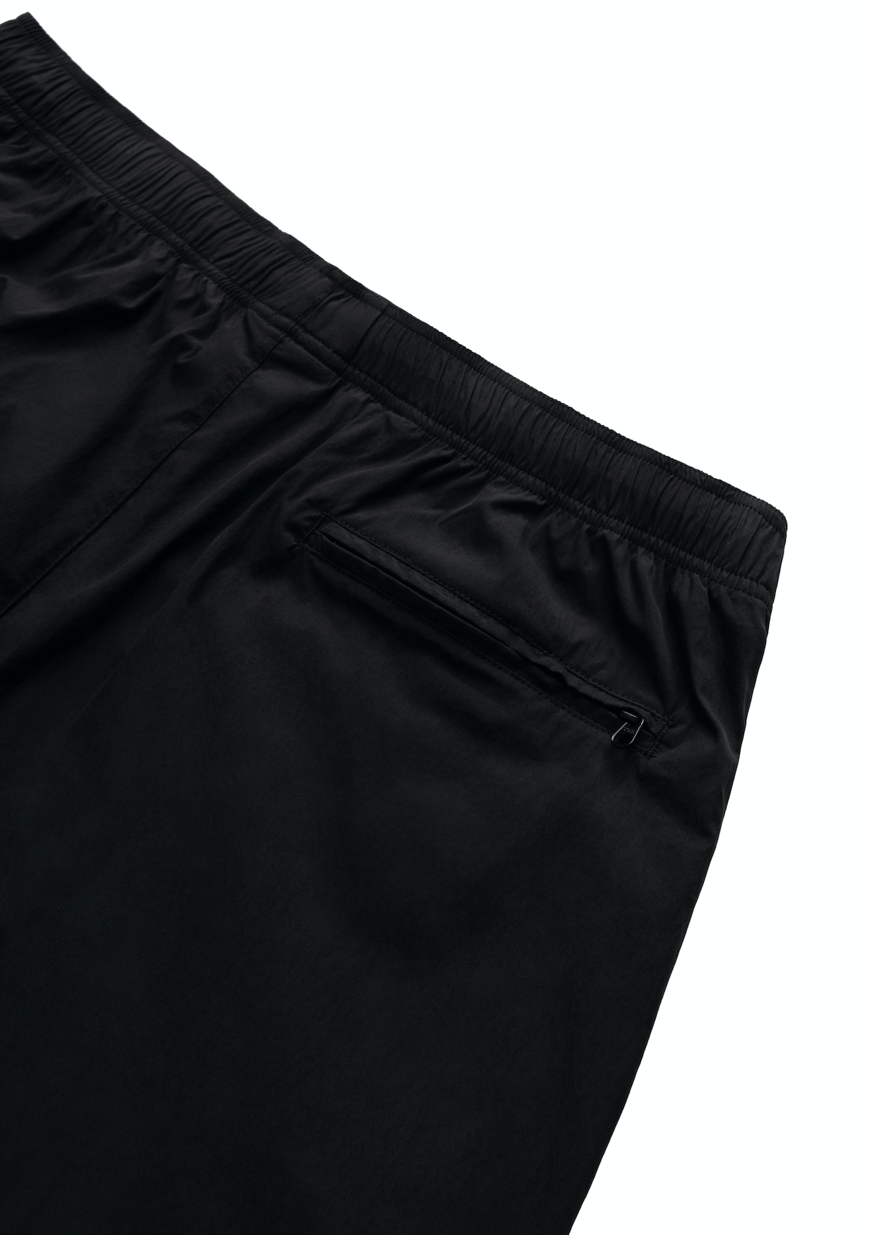 COTTON/NYLON TRACK SHORT BLACK