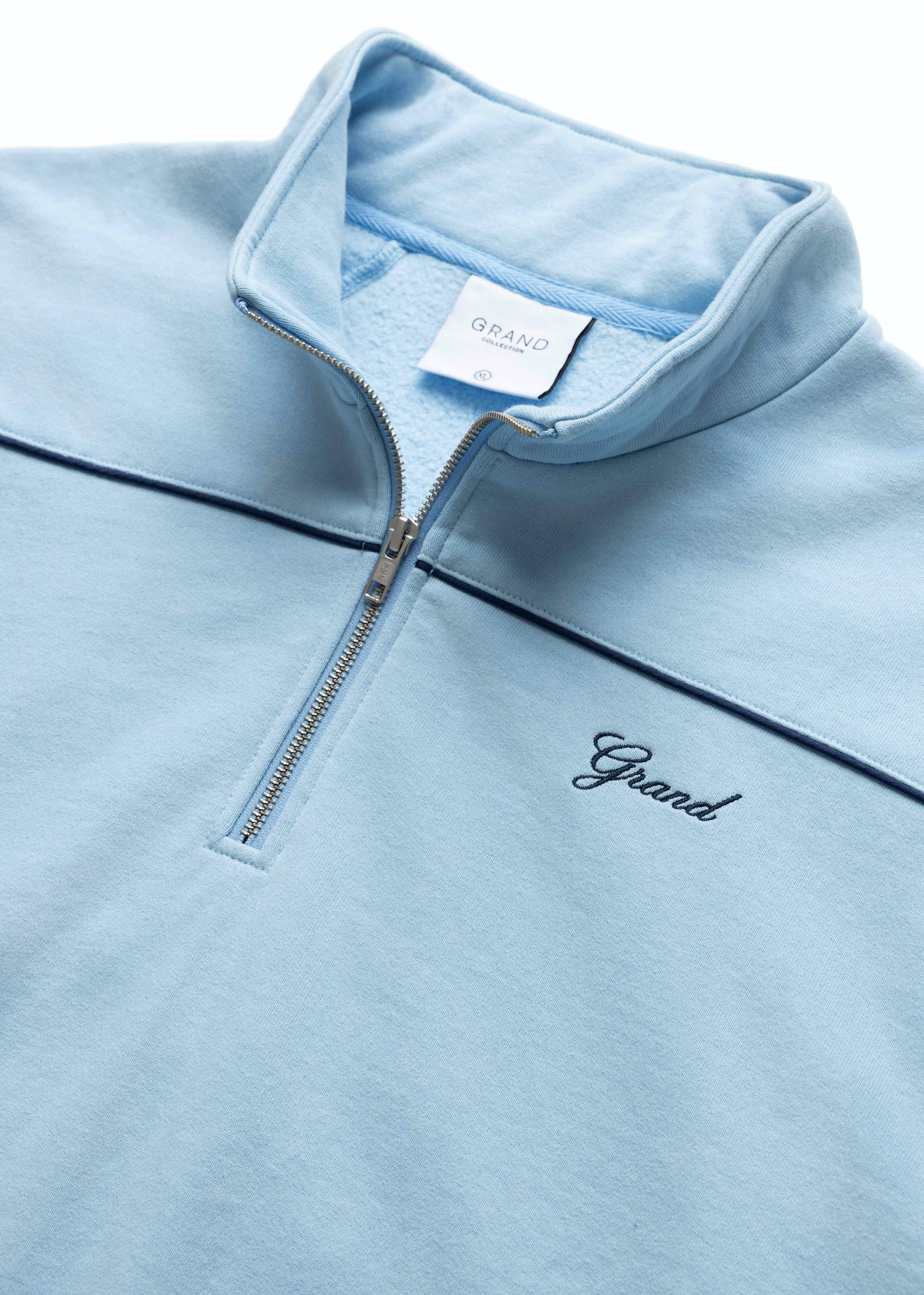QUARTER ZIP SWEATSHIRT POWDER BLUE