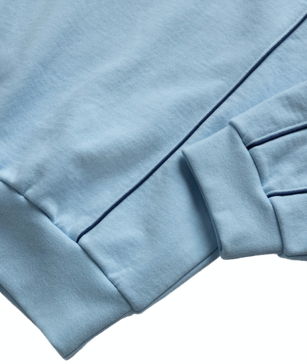 QUARTER ZIP SWEATSHIRT POWDER BLUE
