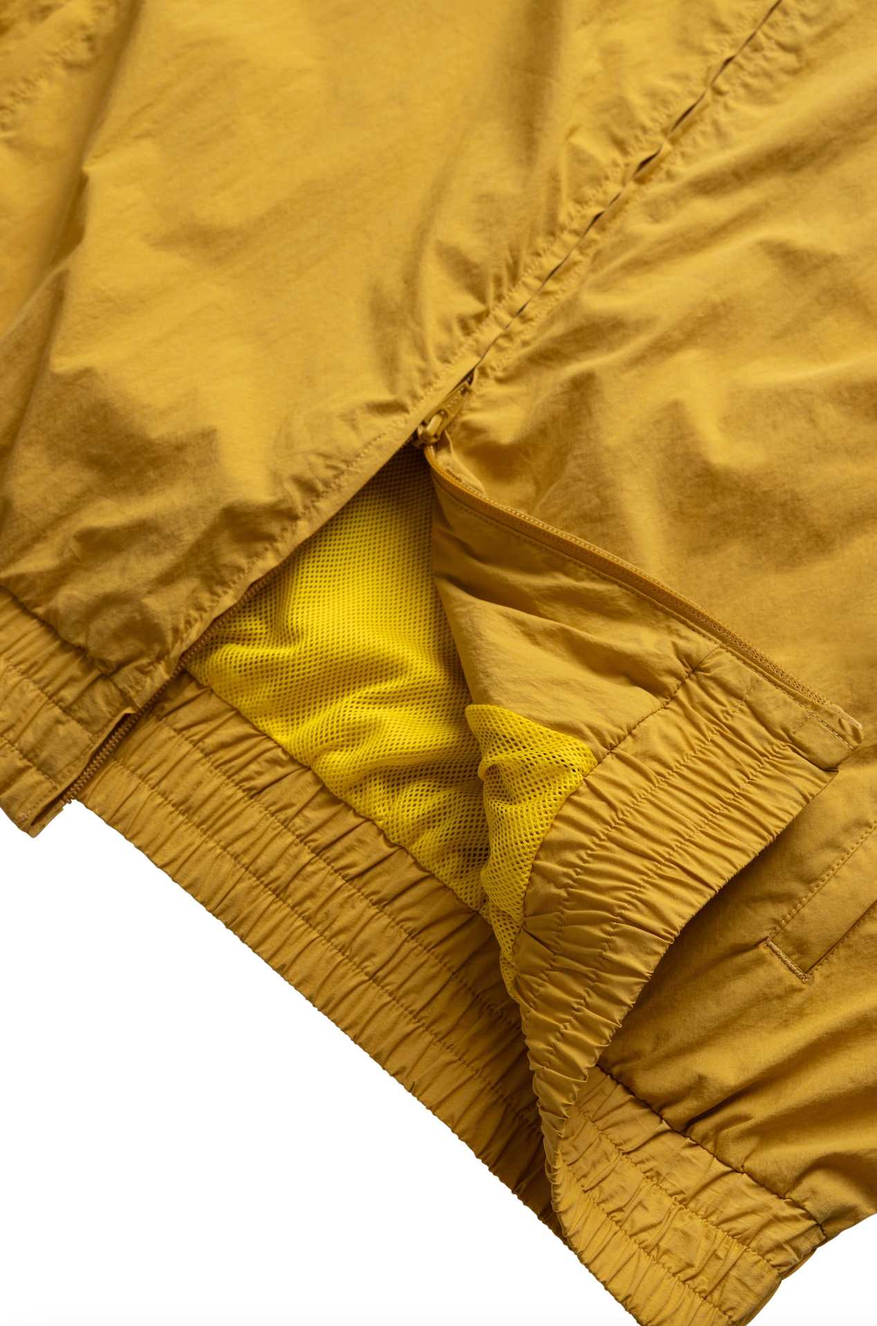 COTTON/NYLON TRACK JACKET DEEP YELLOW