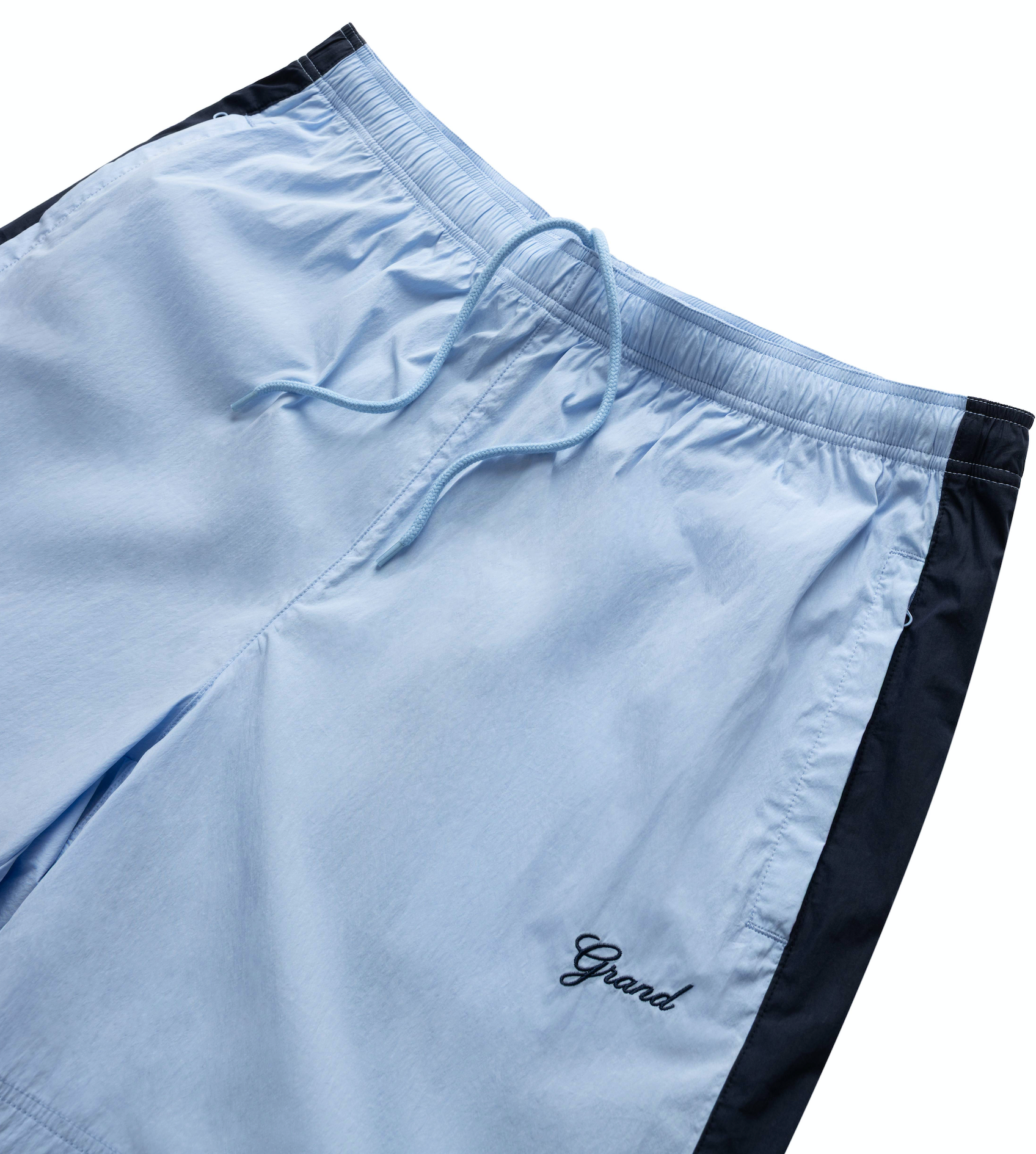 COTTON/NYLON TRACK SHORT POWDER BLUE