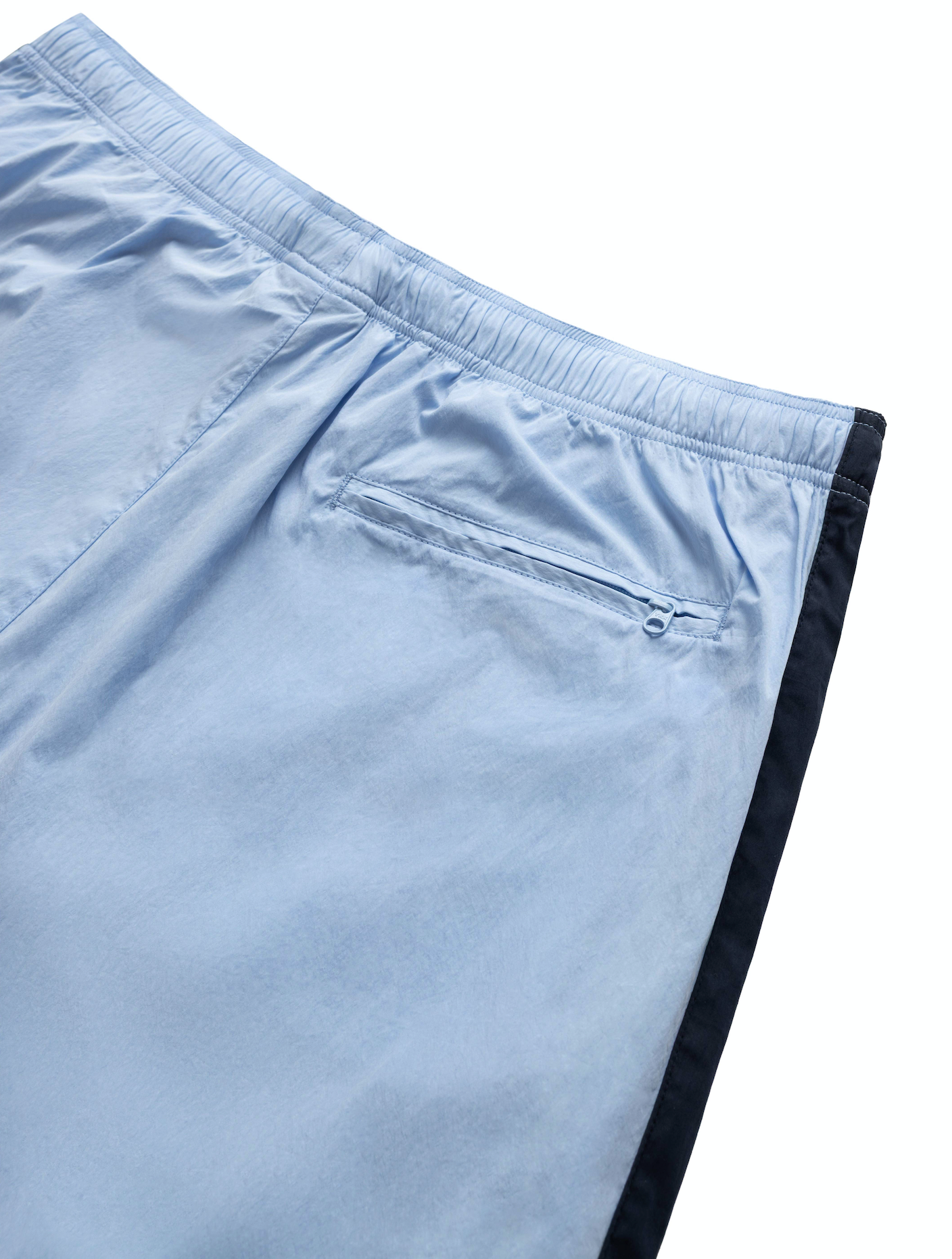 COTTON/NYLON TRACK SHORT POWDER BLUE