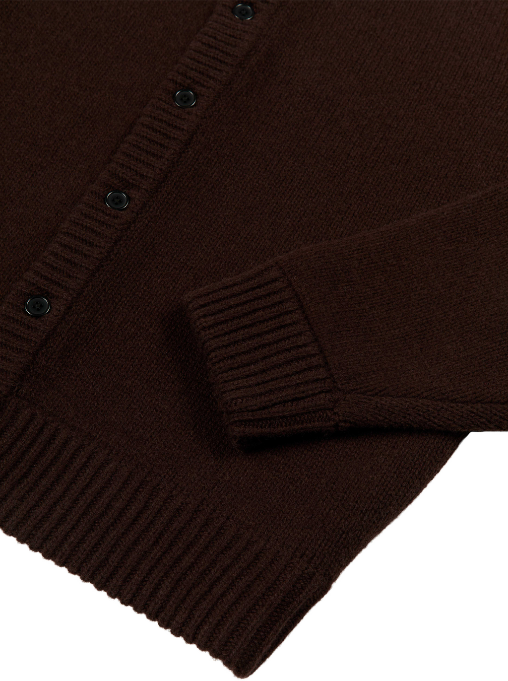 WOOL CARDIGAN ESPRESSO