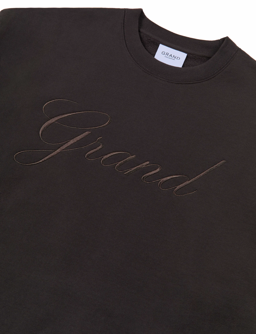 EMBROIDERED CREWNECK ESPRESSO