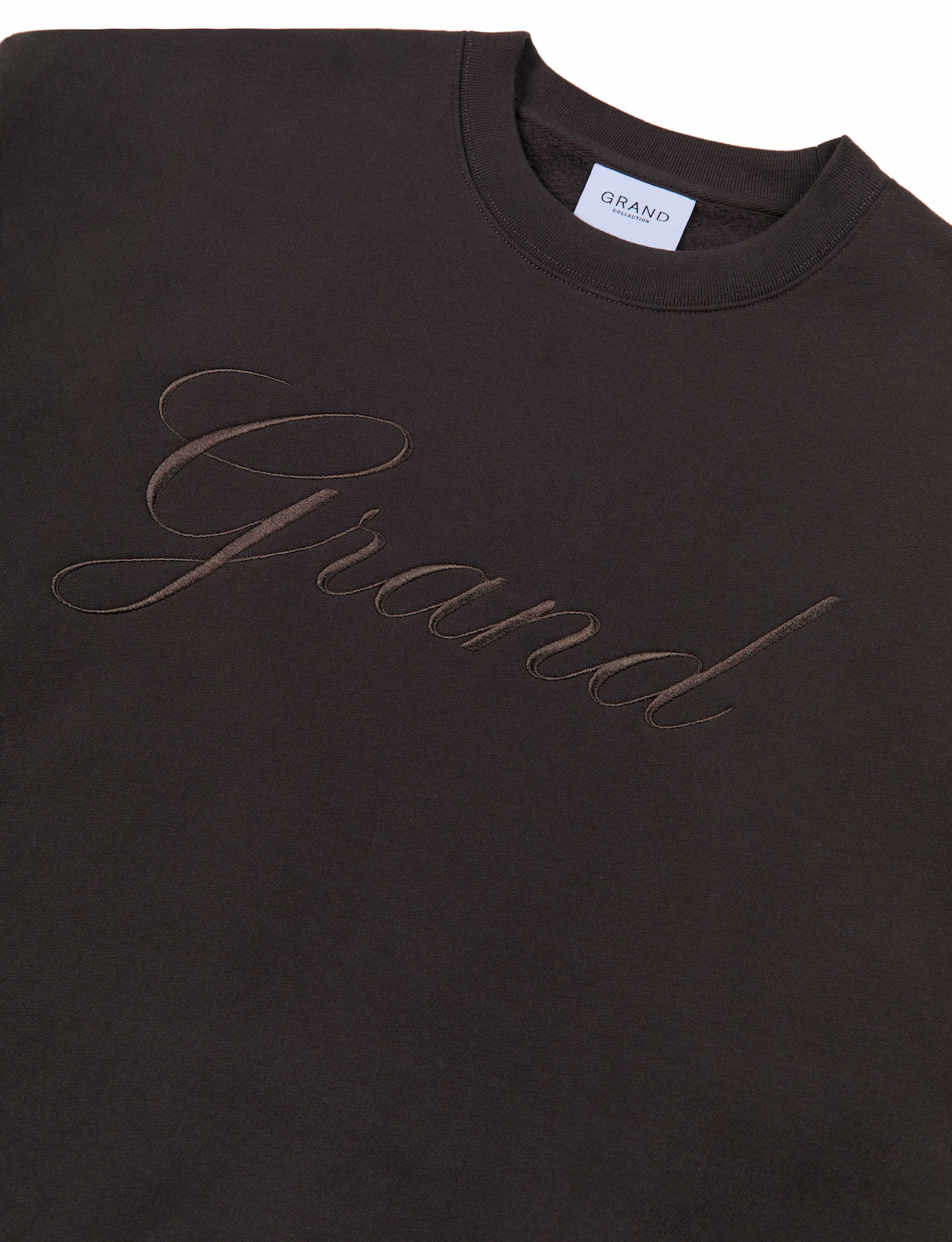 EMBROIDERED CREWNECK ESPRESSO