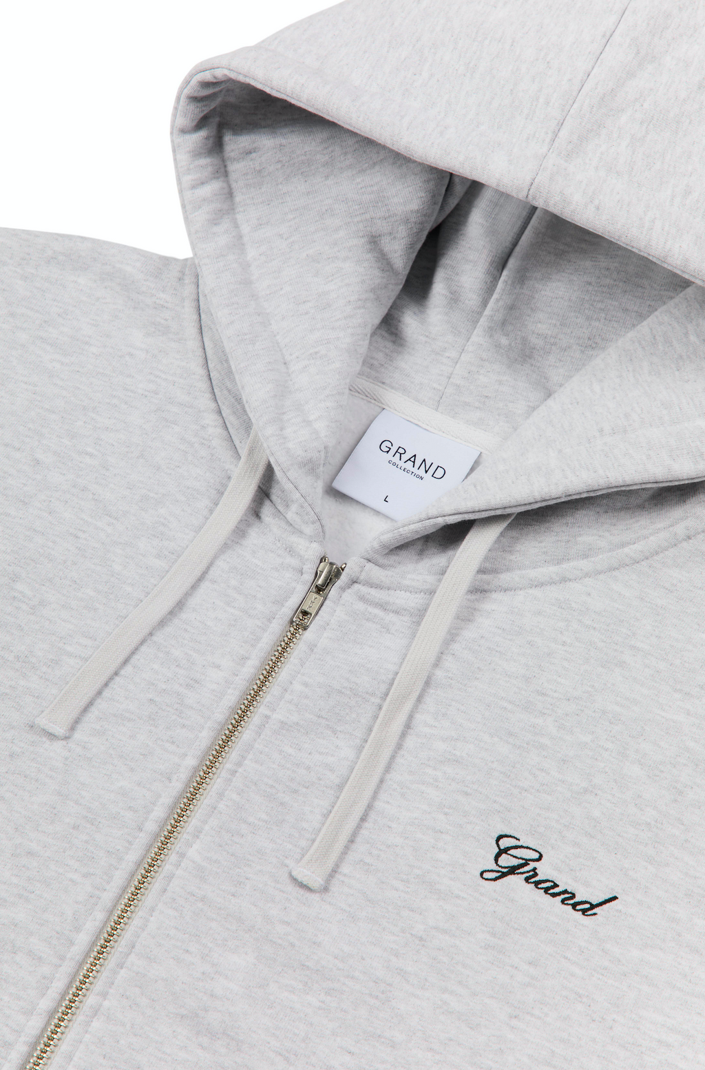 ZIP UP SCRIPT SWEATSHIRT ASH GREY