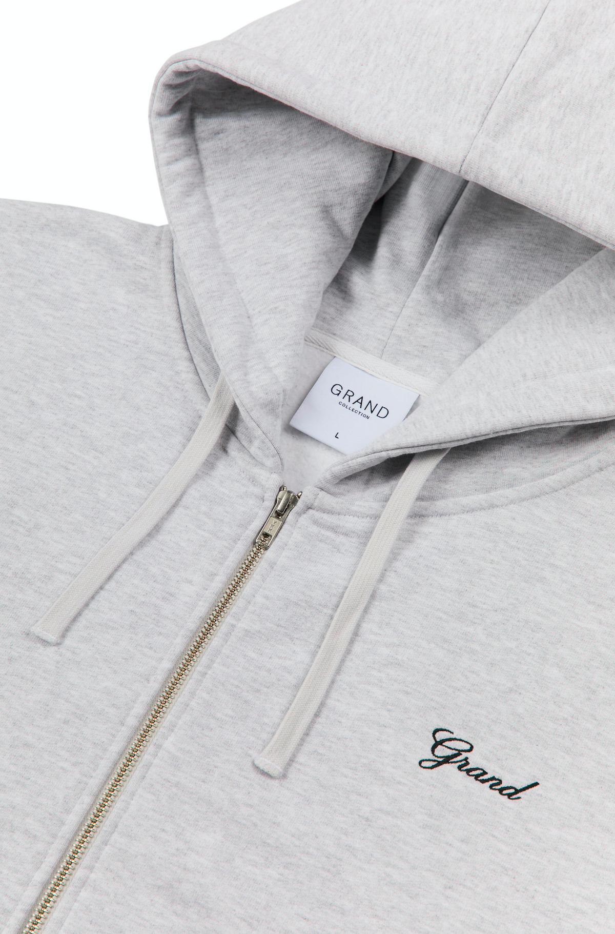 ZIP UP SCRIPT SWEATSHIRT ASH GREY
