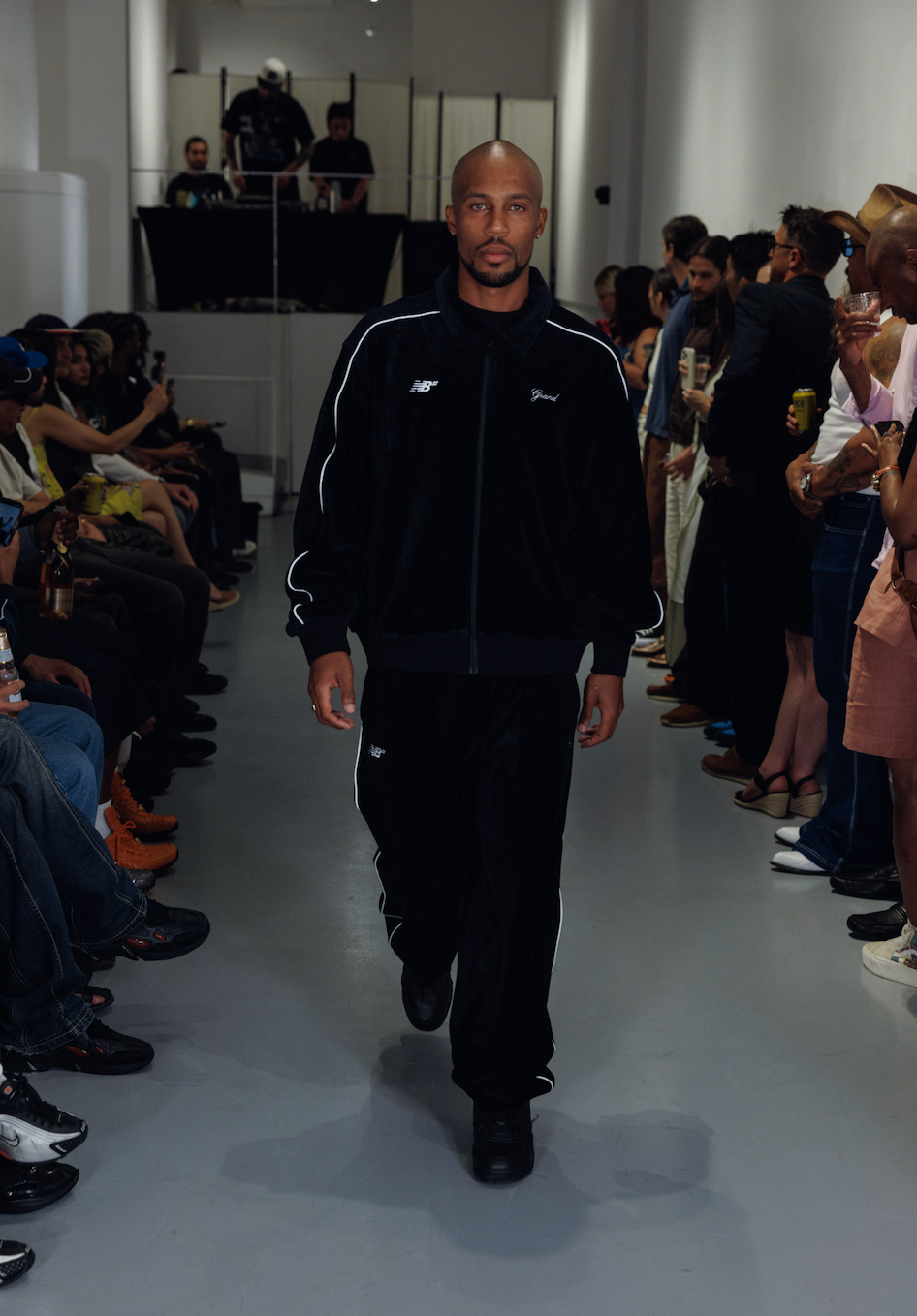 GRAND X NEW BALANCE VELOUR TRACK JACKET