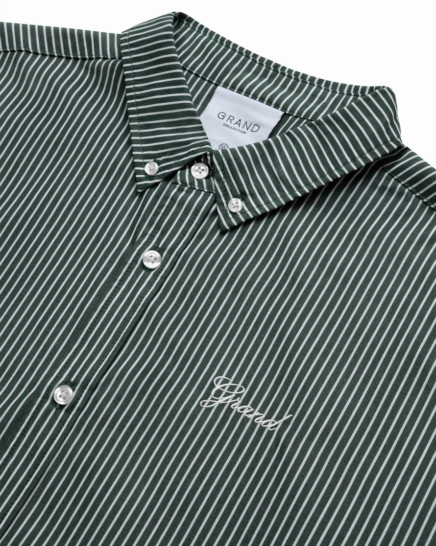 BLAIR STRIPED POPLIN SHIRT FOREST
