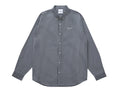BLAIR STRIPED POPLIN SHIRT NAVY