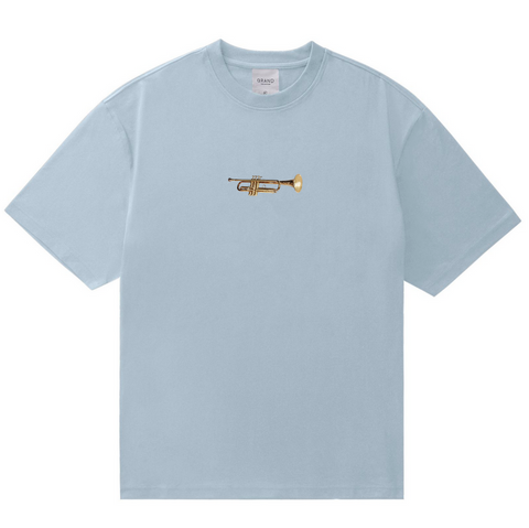 TRUMPET TEE MIDNIGHT POWDER BLUE