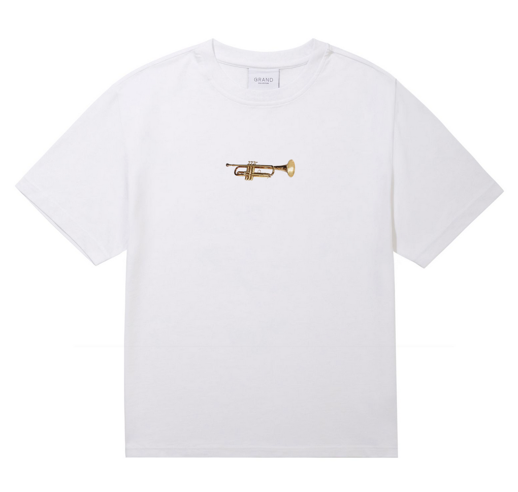 TRUMPET TEE MIDNIGHT WHITE