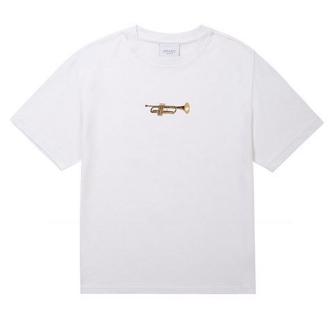 TRUMPET TEE MIDNIGHT WHITE
