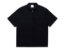 WOOL SHORT SLEEVE ZIP UP SHIRT NAVY thumbnail image