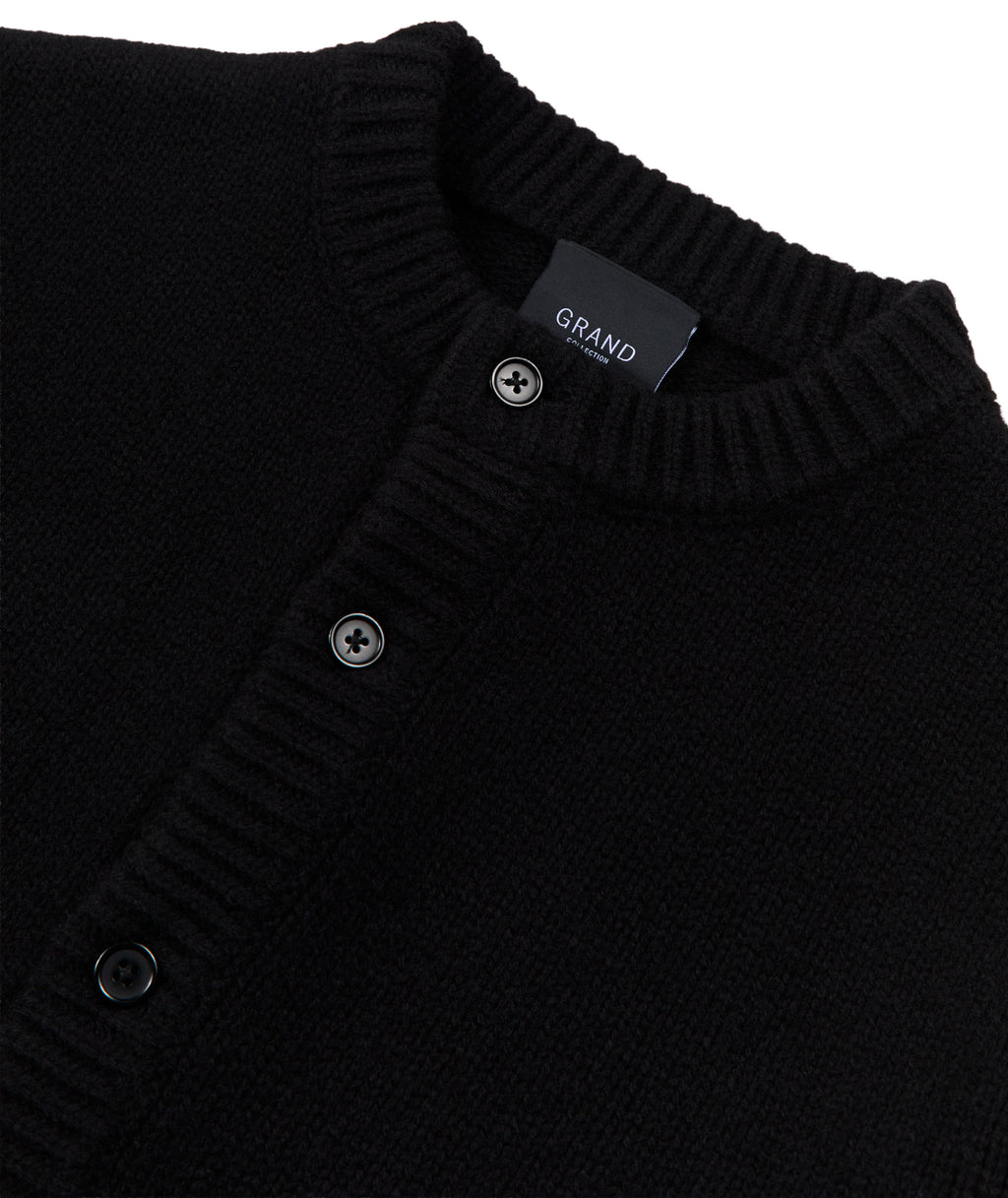 WOOL CARDIGAN BLACK