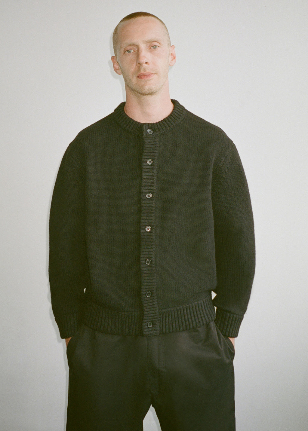 WOOL CARDIGAN BLACK