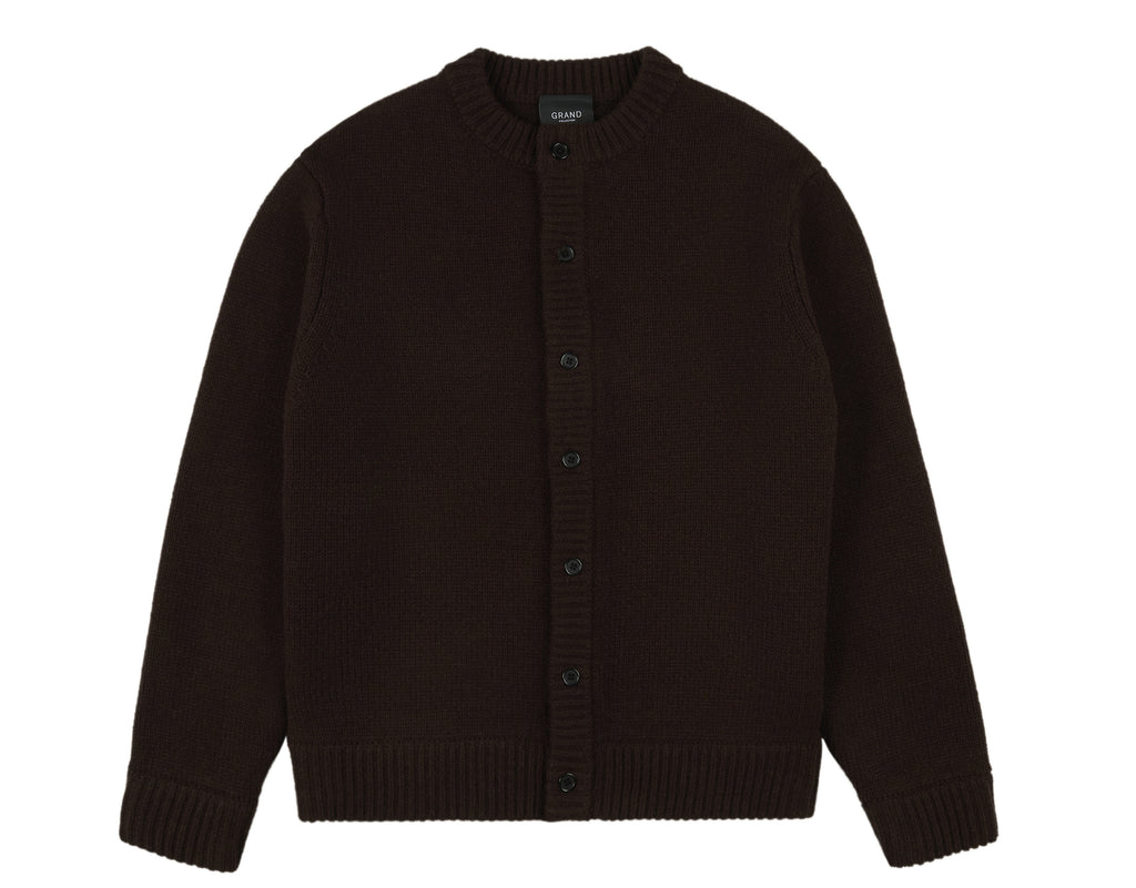 WOOL CARDIGAN ESPRESSO