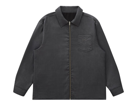 REVERSIBLE WOOL OVERSHIRT