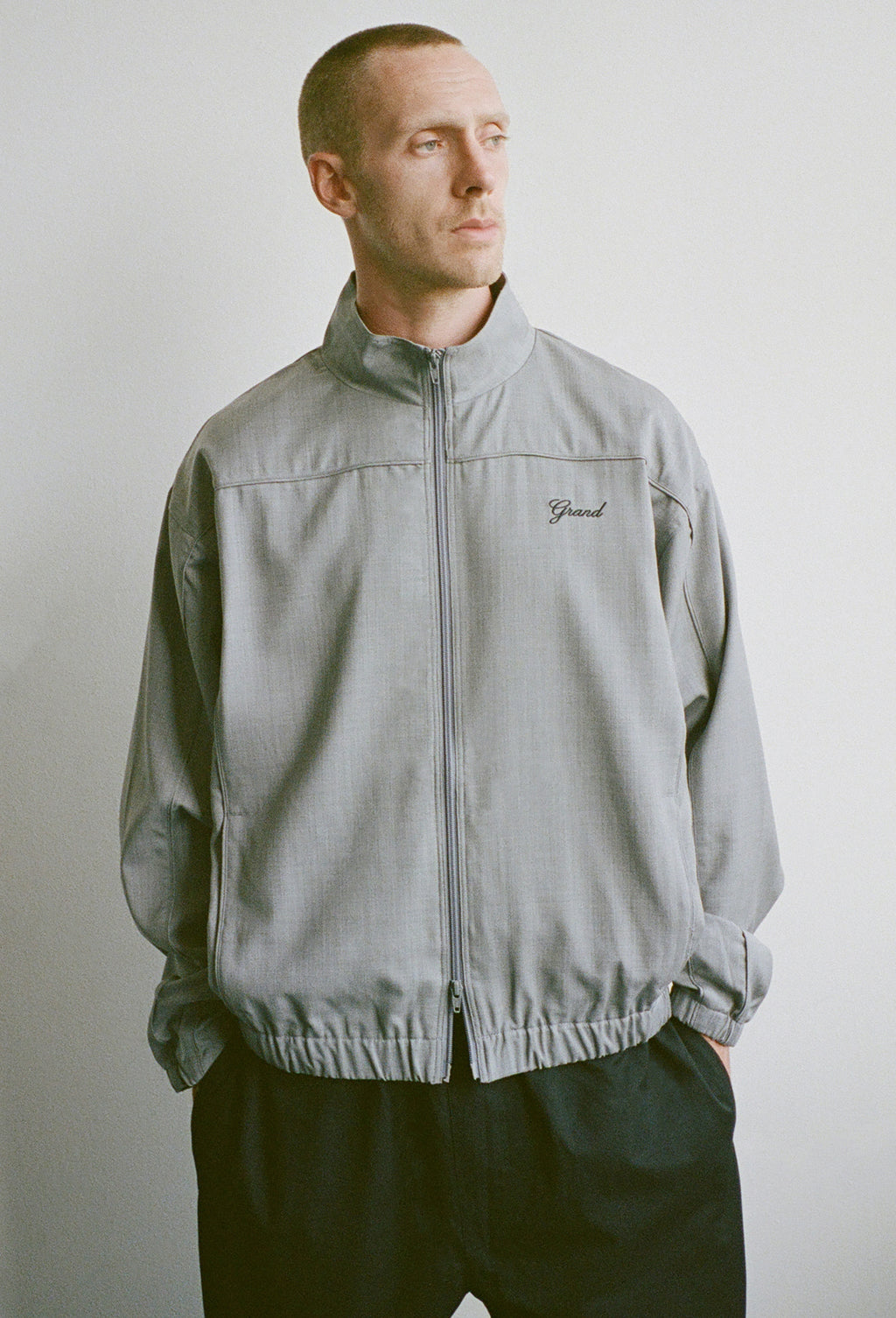 WOOL TRACK JACKET GREY