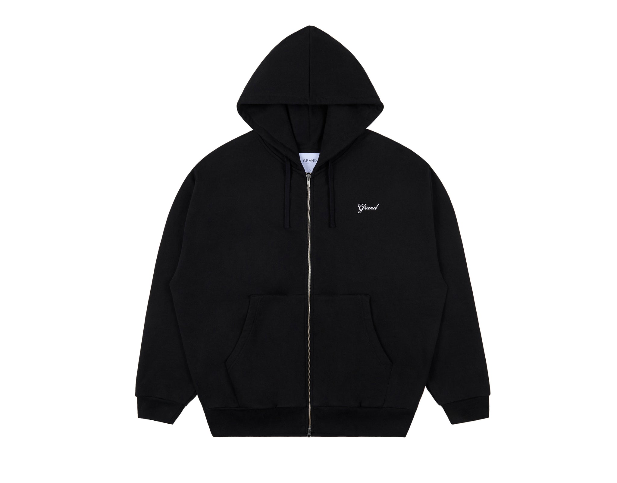 ZIP UP SCRIPT SWEATSHIRT BLACK
