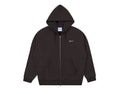 ZIP UP SCRIPT SWEATSHIRT ESPRESSO