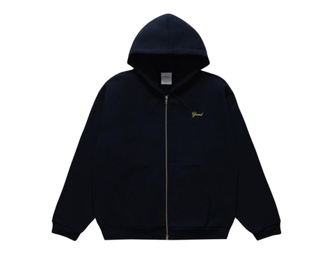 ZIP UP SCRIPT SWEATSHIRT MIDNIGHT NAVY