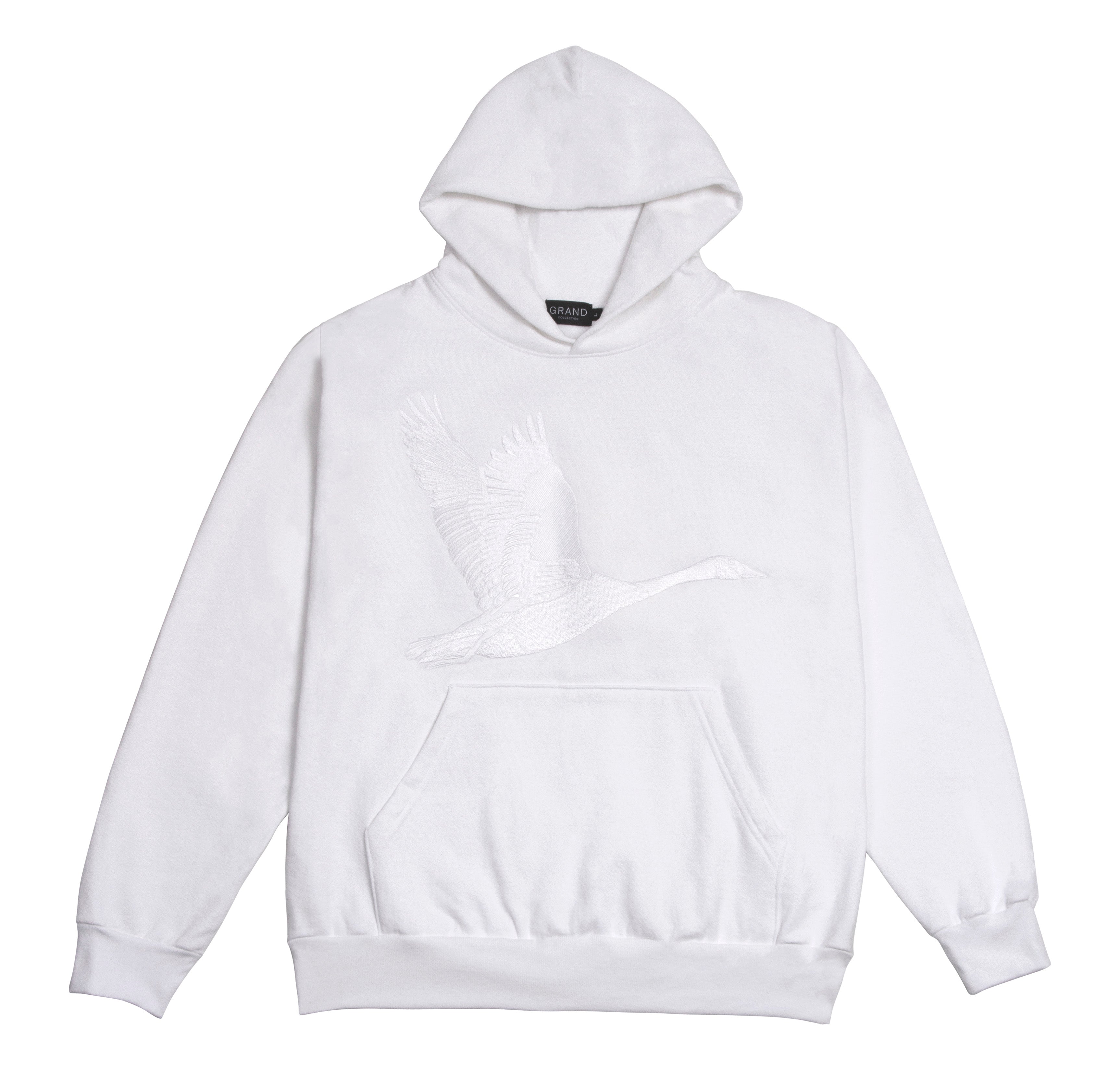 Goose Embroidered Sweatshirt White