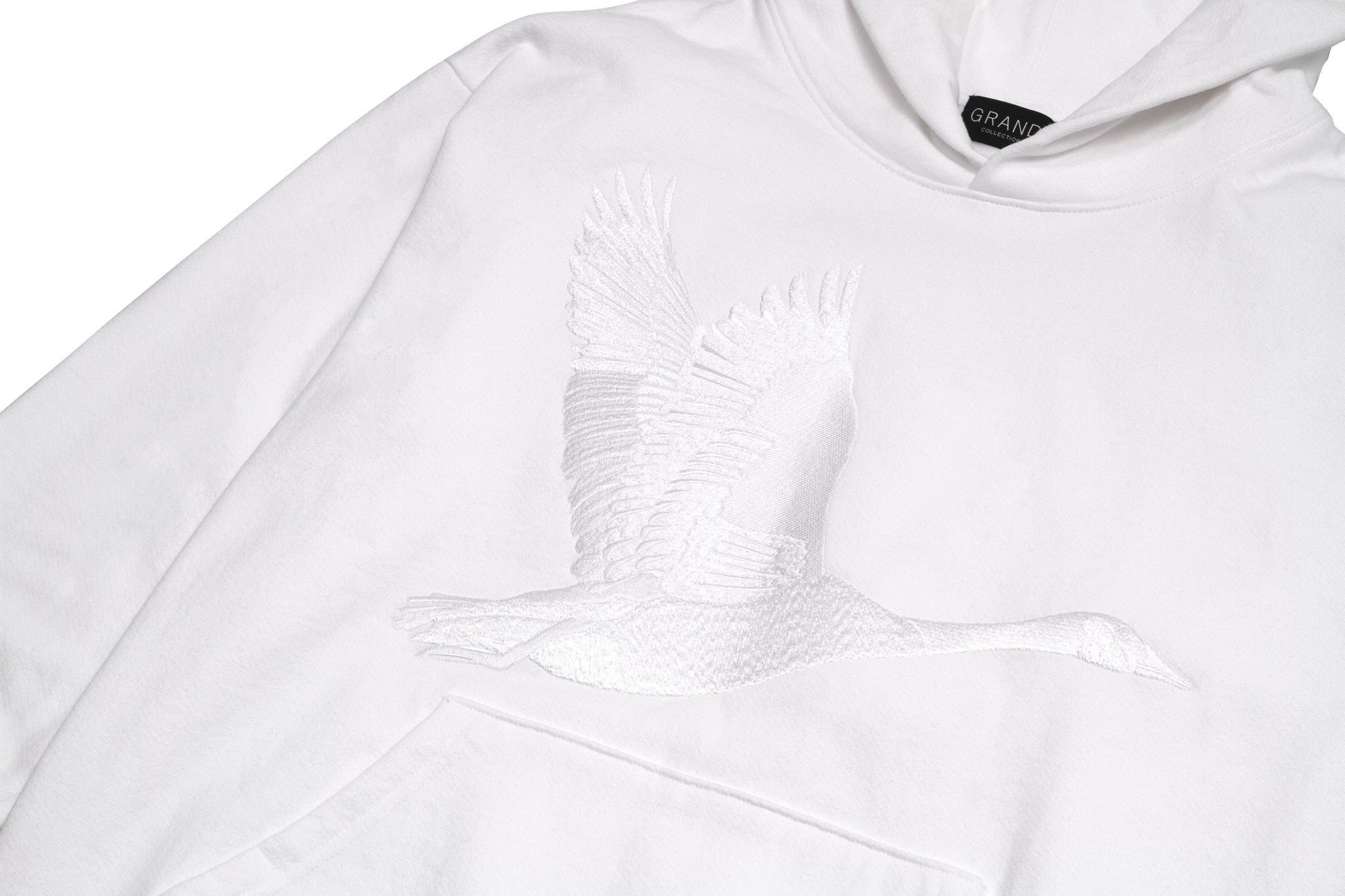 Goose Embroidered Sweatshirt White