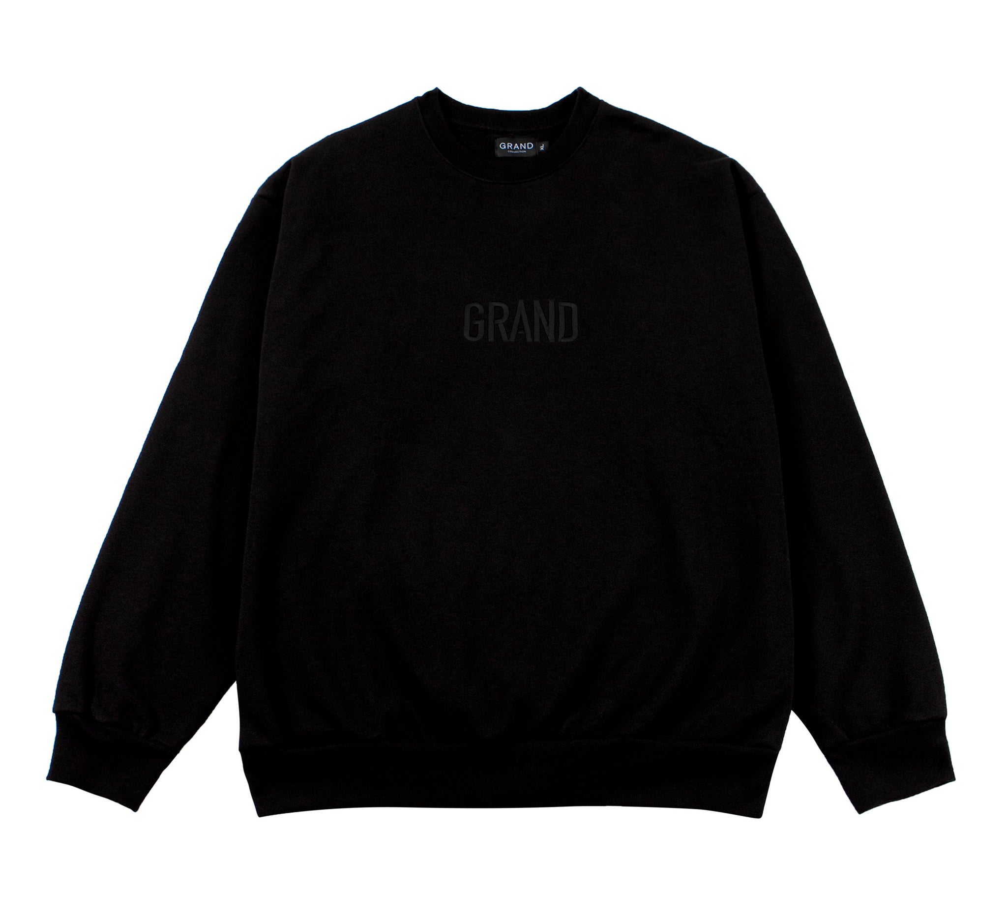 Tonal Embroidered Crewneck Black