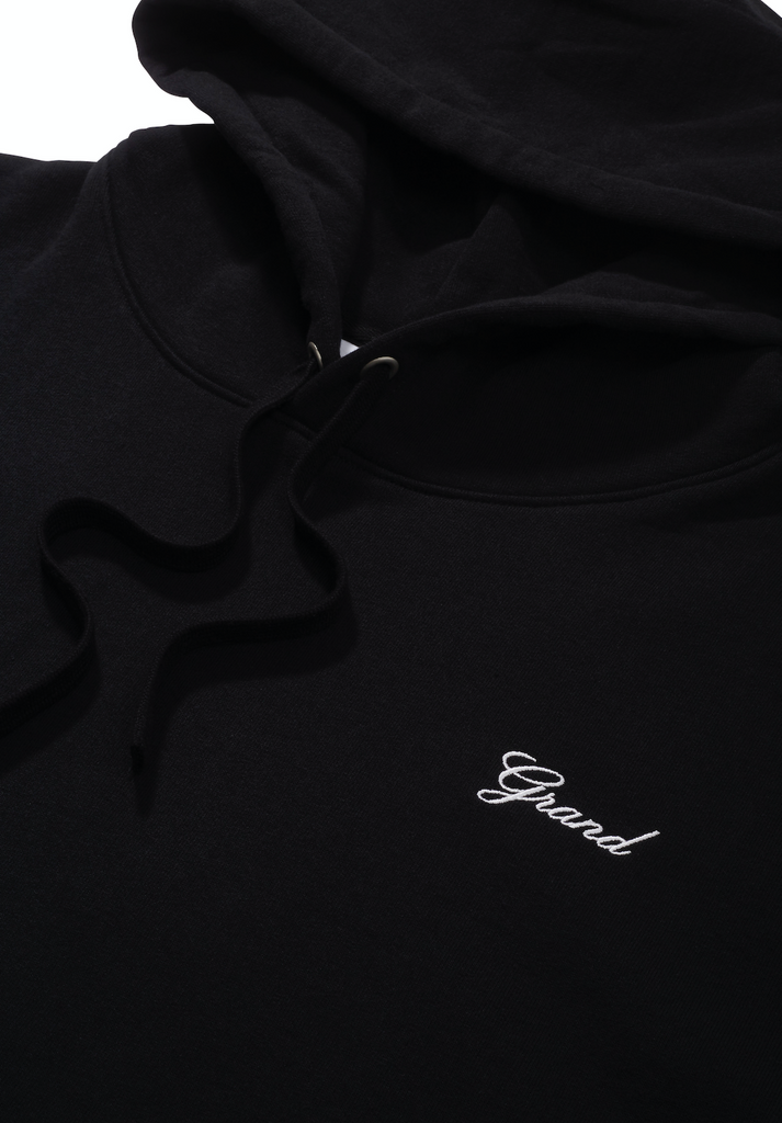 Grand Script Hoodie Black – Grand Collection