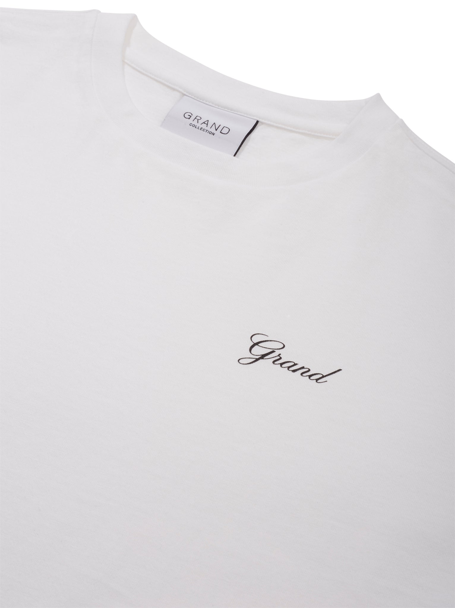 Grand Script Tee White