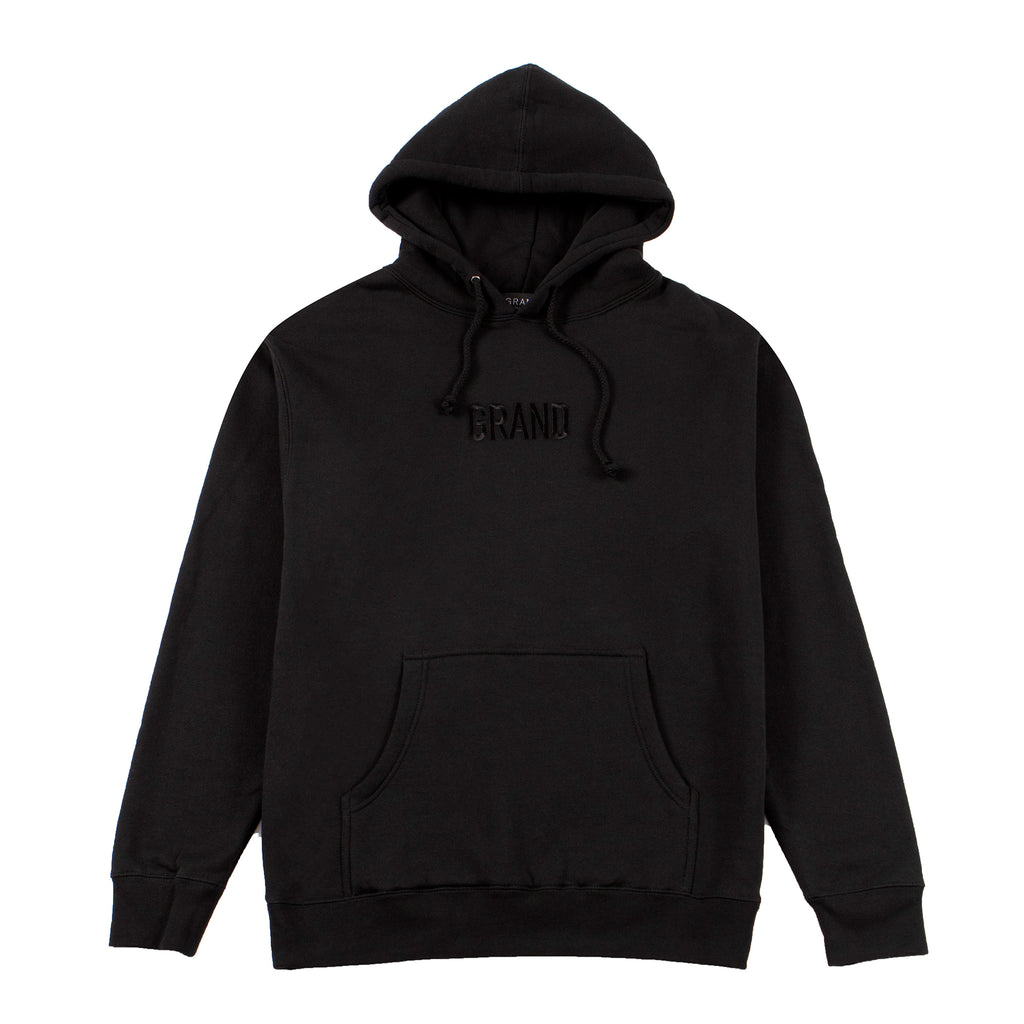 Tonal Embroidered Hoodie Black