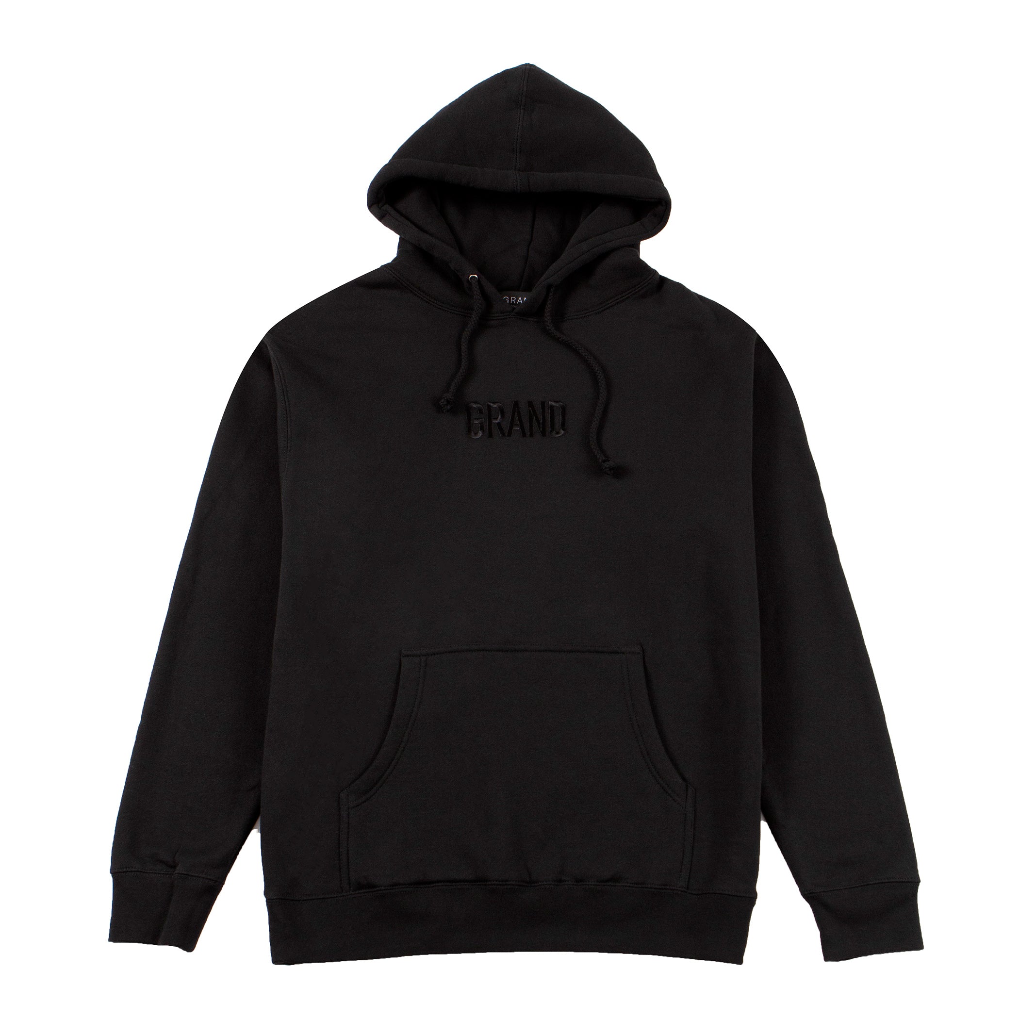Tonal Embroidered Hoodie Black