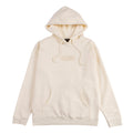 Tonal Embroidered Hoodie Cream