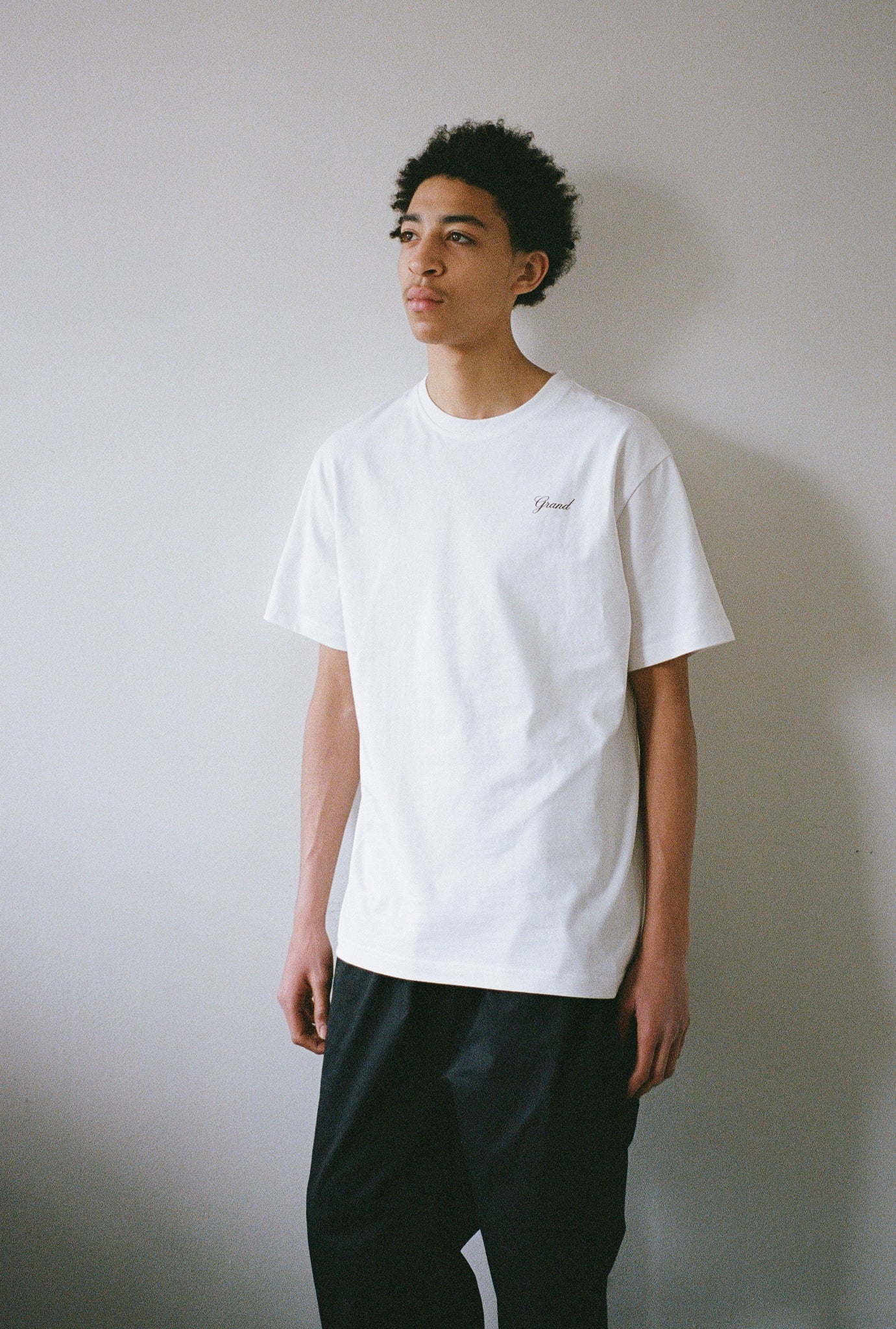 Grand Script Tee White