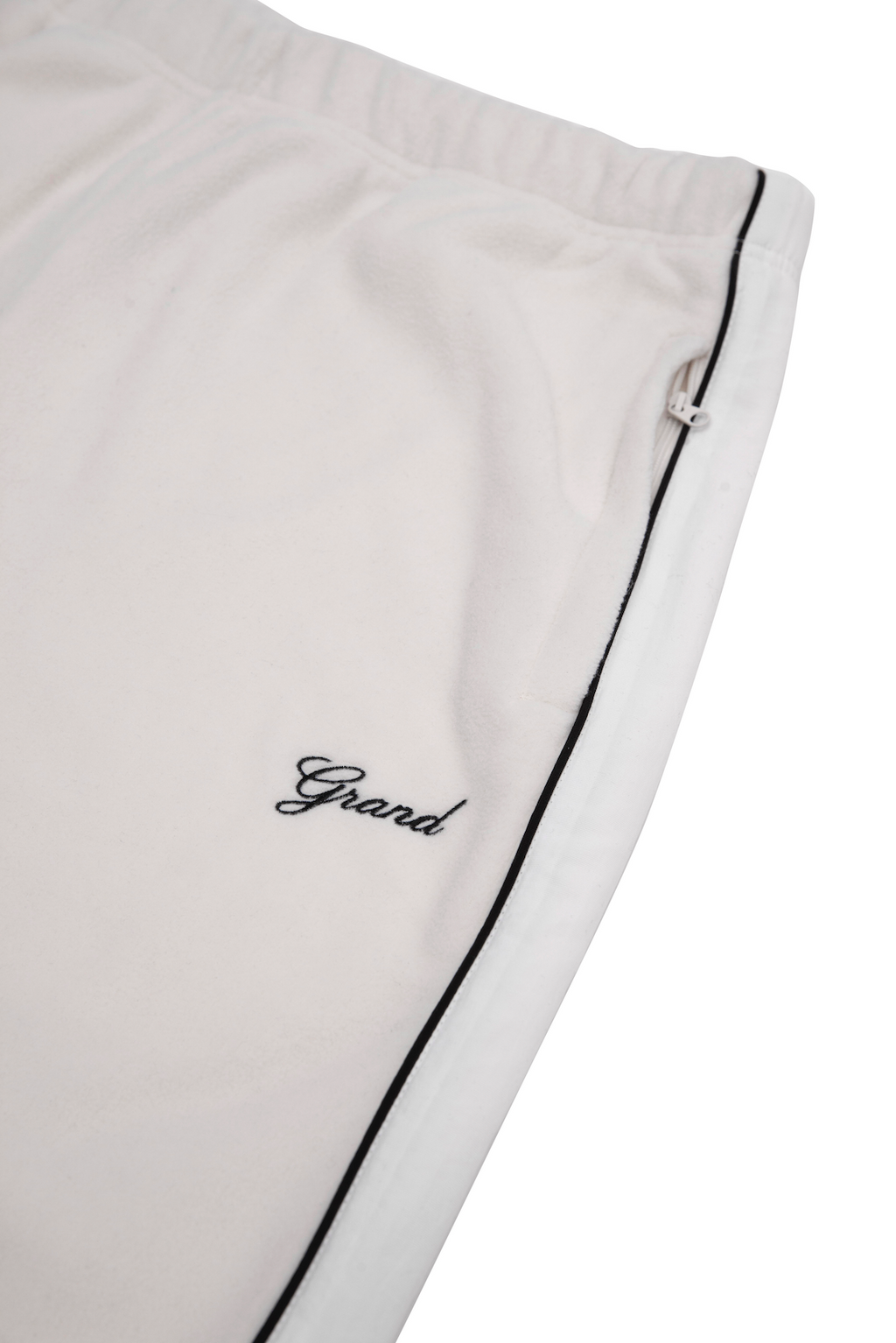 Micro Fleece Pant with Nylon Cream/White