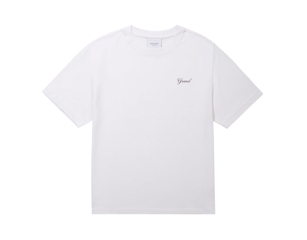 Script Tee White