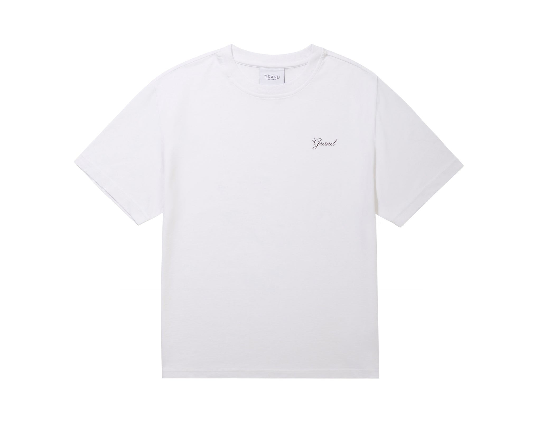 Grand Script Tee White