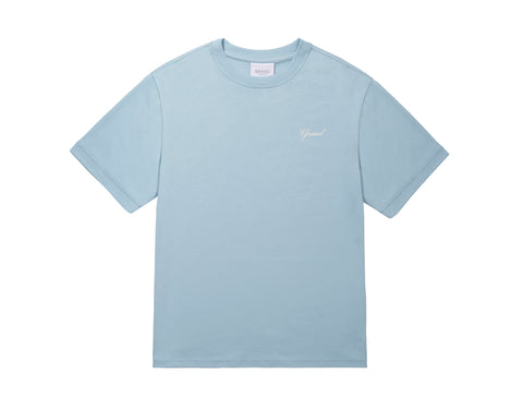Grand Script Tee Pale Blue