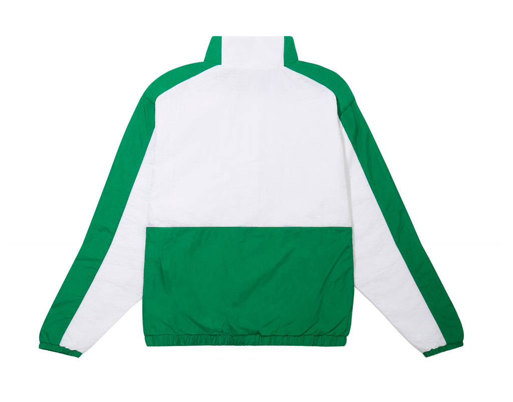Nylon Track Jacket Kelly Green/White